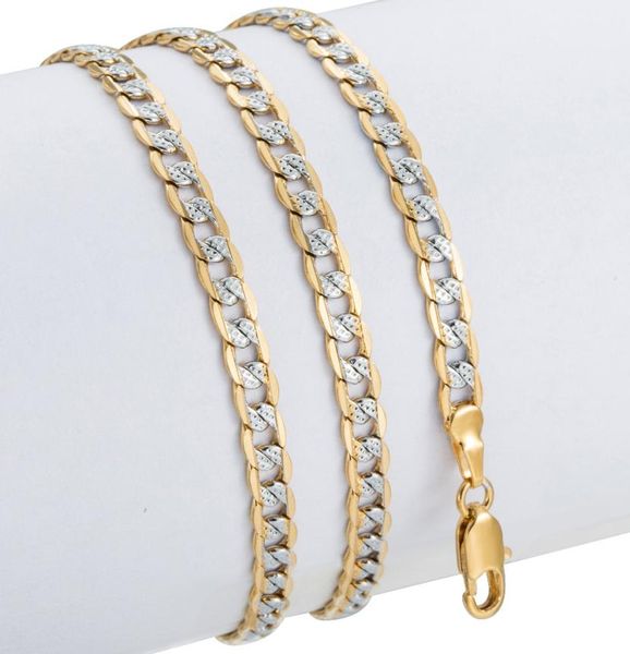 

gold chains necklaces men women cuban link chain male necklace fashion men039s jewelry whole gifts 4mm gn644088090, Silver