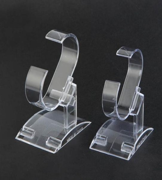 

clear acrylic watch display holder stand rack showcase tool transparent wristwatch lightweight stand case winder9417934, Black;white