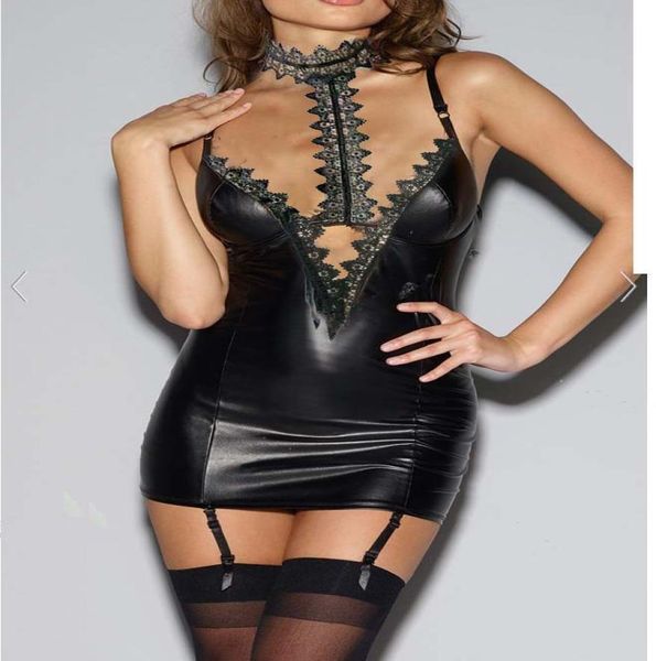 

lingerie women hollow threepoint uniform temptation wrapped chest erotic underwear costumes catwoman3296943, Red;black