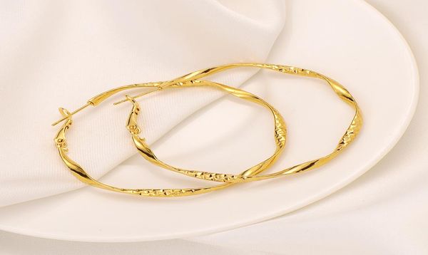 

18k yellow fine earring gold gf endless hoop earrings huggie ed cartilage ear hoops set round jewelry4918139, Golden;silver