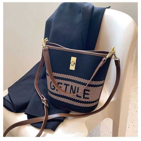 

designer bag 2023 hand this year's popular for women with large capacity summer women's canvas one shoulder crossbody bucket