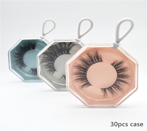 

new eyelash case creative false eyelash packaging box acrylic polygonal keychain empty lash package case with tray without eyelas3834125