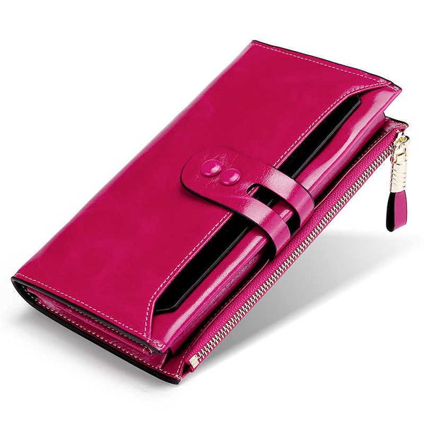 

ms. feng leather long wallet rfid multi card high capacity lady's handbag