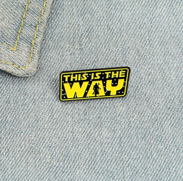 

this is the way brooches cartoon creative personality letter enamel pins paint brooch for girls denim jacket shirt badge jewelry g5722127, Gray