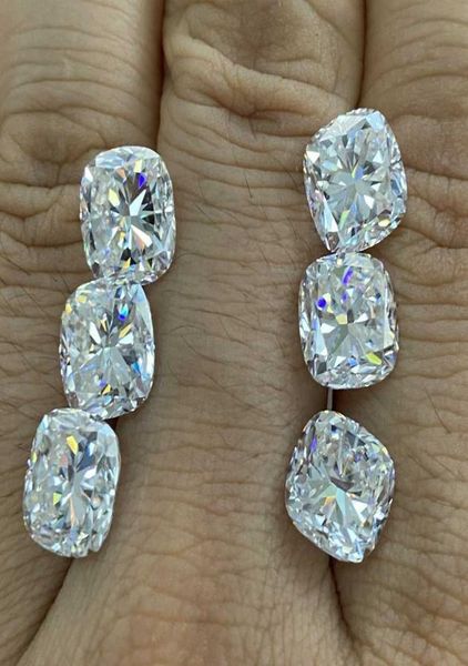 

meisidian gemstone lab grown moissanite 66mm 1 carat vvs d colorless cushion cut loose stones h10155898326, Black