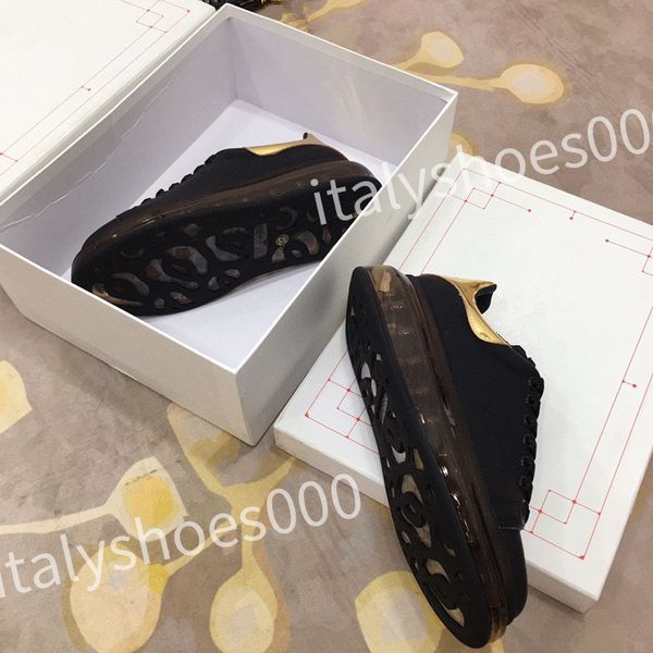 

2023 new luxurys women sneakers travel shoes leather lace-up sneaker cowhide fashion lady flat designer trainers letters woman shoe platform, Black