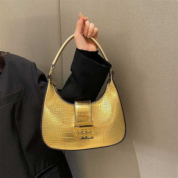 

designer bag 2023 handbag premium s for women's autumn crocodile crossbody popular one shoulder underarm