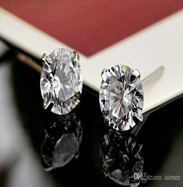 

fashionable 925 sterling silver shining diamond crown stud earrings jewelry beautiful wedding engagement gift 5904222, Golden;silver