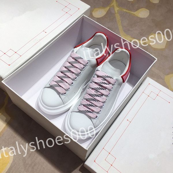 

2023 new r men trainer causal shoes fashion brand woman leather lace up platform sole sneakers white black mens women's sizes 35-45