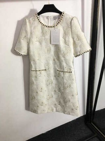 

women designer skirt summer new dresses elegant temperament bright silk flowers round neck short-sleeved long dress retro trend womens cloth, Black;gray