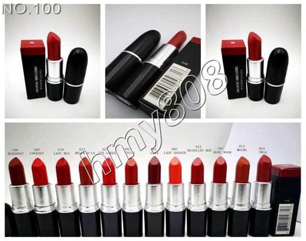 

makeup matte lipstick batom fosco with english name matte lip stick color ruby woo 12 different colors3329239