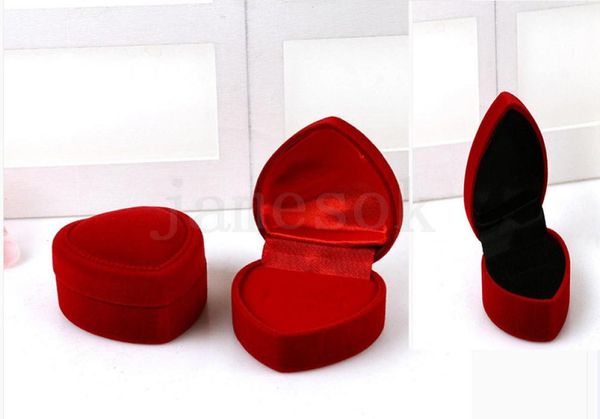 

484835cm carrying cases red heart wedding jewelry packaging display box ring storage box earring organizer case gift da1705930001, Black;white