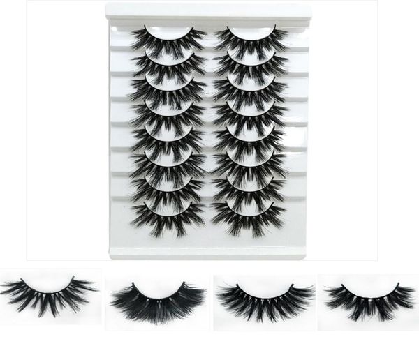

9d 8pairspack false eyelashes threedimensional long thick natural mixed eye lashes makeup tools beauty eyelashes2350357