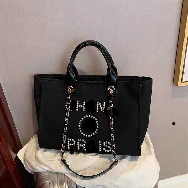 

tote bag fashion one shoulder crossbody bag edition solid color high capacity pearl canvas bag commuter bag 60% factory outlet sale