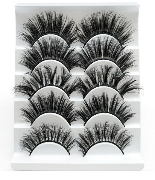 

5pairs 25mm false eyelash extension 3d mink lash thick long eyelashes7101591