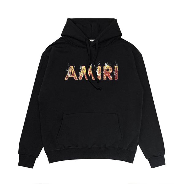 

man hoodies spring autumn casual hoodies sweatshirts amiryes printed hoodie for men and women drop shipping, Black