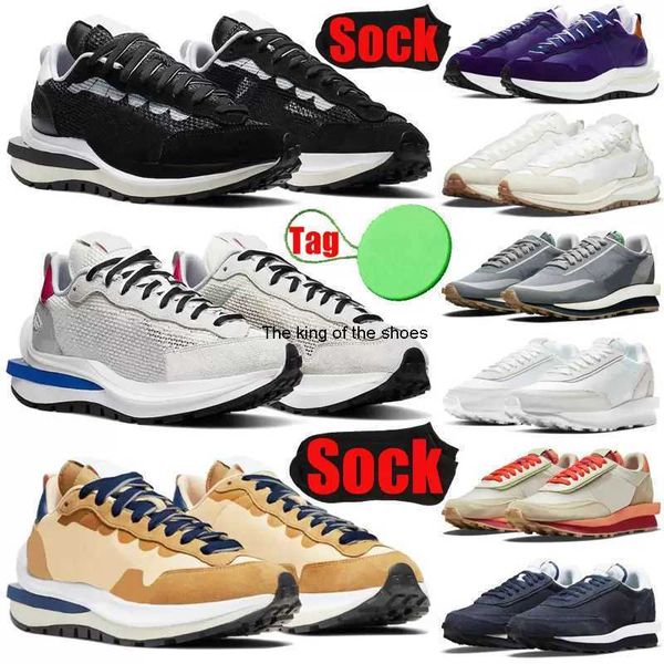

2022 waffle vaporwaffle mens running shoes clot pegasus fragment undercover ldwaffle ld pure platinum sail white nylon noir men women