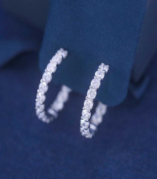 

ko jewelry round shape drop earring with sparkly diamonds for women wedding gift have stamp ps86643389286, Silver