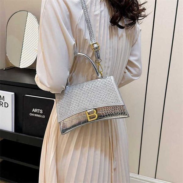 

new women's b-line diamond one shoulder crossbody crocodile pattern handheld female