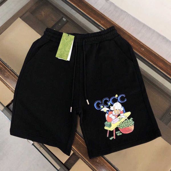 

mens pants summer basketball shorts designer brand cartoon print jogging beach shorts fashion loose breathable men couple clothing, White;black