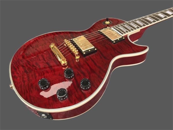 

red tiger 6-string electric guitar, we can customize the guitar