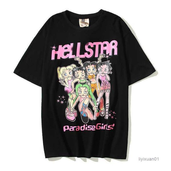 

2023 hellstar studios trendy hip-hop short sleeves man women t shirts cotton men vintage t-shirts summer loose tee rock mqt3 1 xkpu hjke 2, White;black