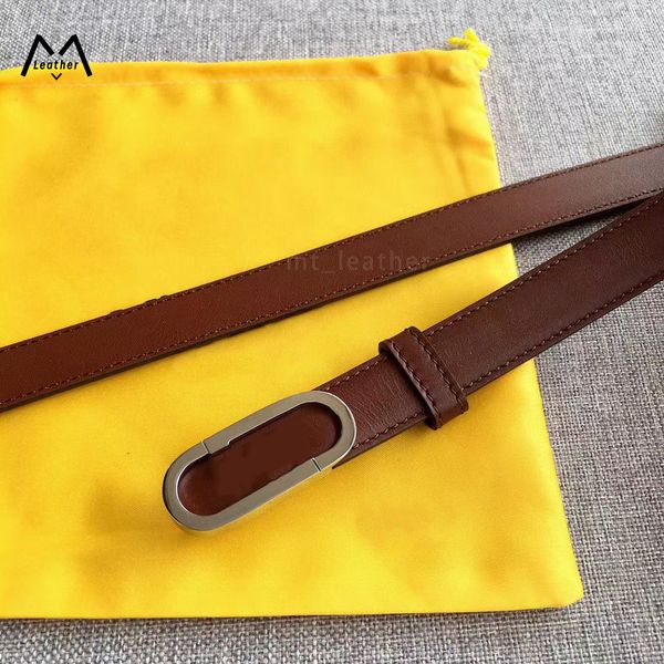 

fashion designer belt smooth buckle retro design thin waist belts for men women width 2.0cm genuine cowhide 3 color optional triomphe belts, Black;brown