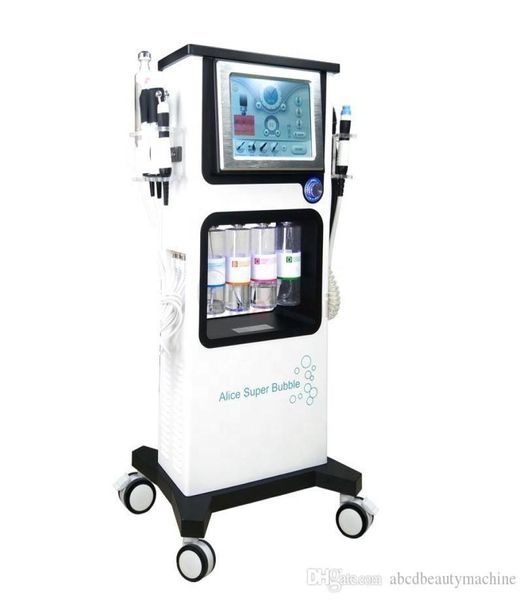 

alice super bubble facial whitening 7 in 1 co2 rf oxygen spray hydro dermabrasion machine2561795, Black;white
