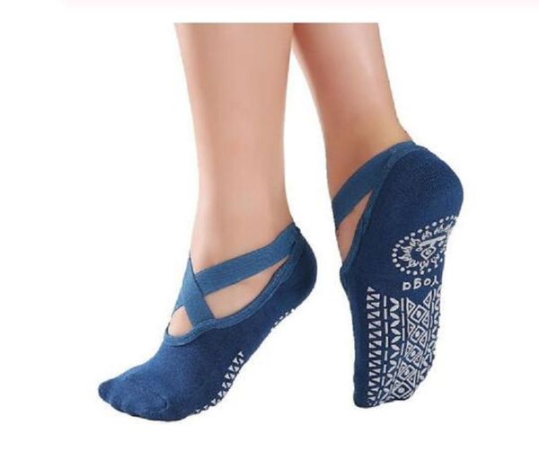 

1 pair of ladies anti slip cotton yoga socks bandage sports girls ballet dance socks for 3539 yards1072188, Black