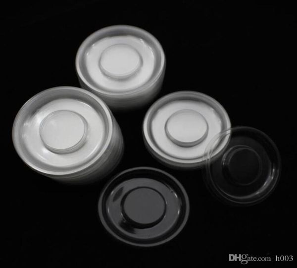 

100pcs whole circle round clear lash trays plastic transparent blank holder tray for eyelash packaging box case container7058881