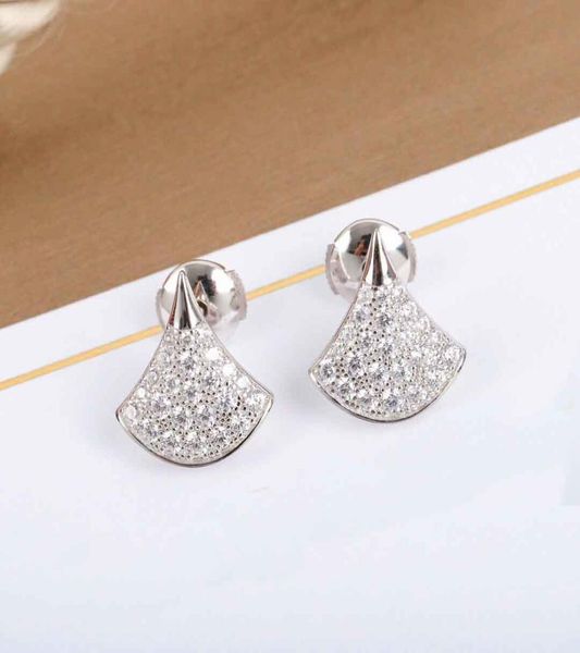 

s925 silver fan shape with diamond for women wedding jewelry gift ps87085163983