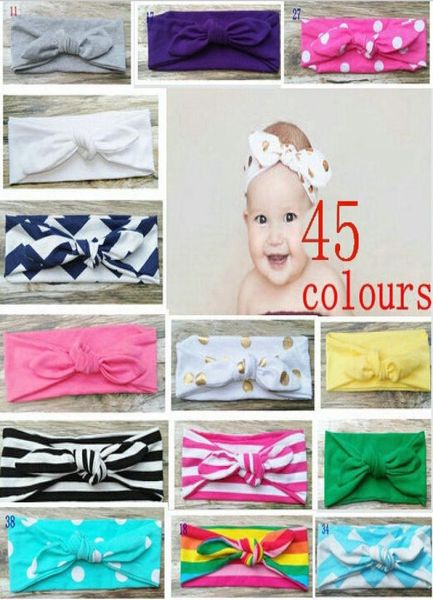 

girl baby headwear cotton turban hair band head wrap ed knot soft stripe headband polka dot headwrap accessories 10pcs 3205337, Slivery;white