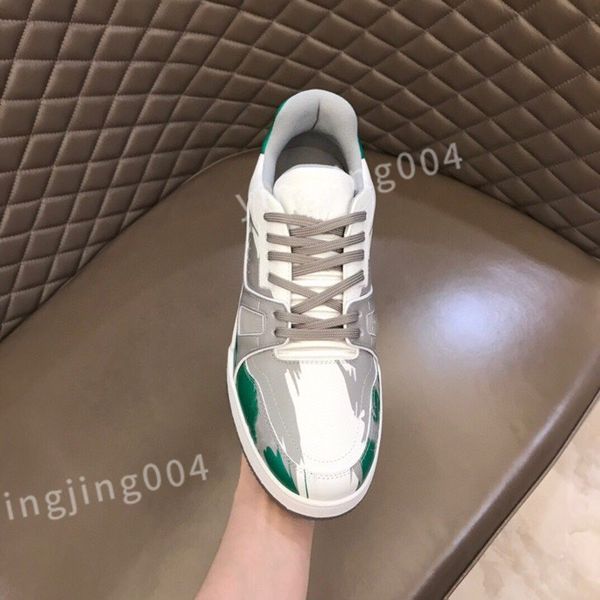 

2023 luxurys men's trainers designer man's casual shoes quality men lace-up sneakers outdoor runing sport shoe fashion mens basket, Black