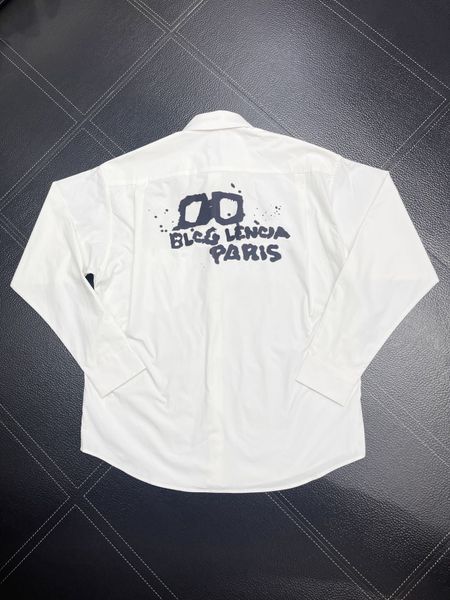

blcg lencia mens brand shirts designer shirts paris brand clothing male men long sleeve cotton plus size 8192, White;black