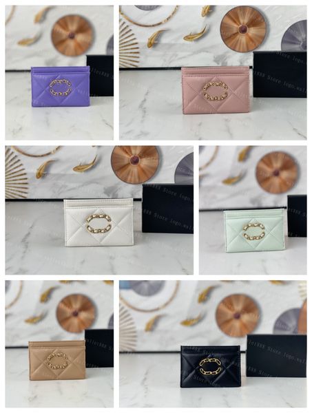 

2023 new designer card holder womnes leather card holders mini pocket organizer wallet coin purse fashion signature cardholder pouc ap1187, Brown;gray