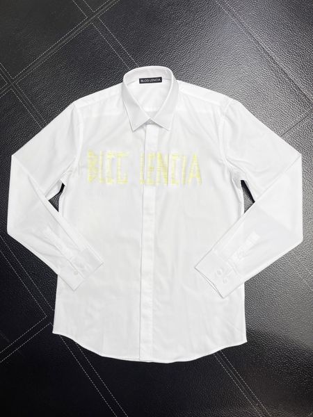 

blcg lencia mens brand shirts designer shirts paris brand clothing male men long sleeve cotton plus size 8191, White;black
