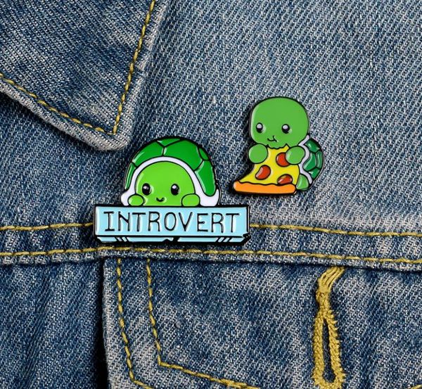 

european and american creative selling new cute cartoon green turtle eating pizza dripping oil brooch accessories clothes bag 7018017, Gray