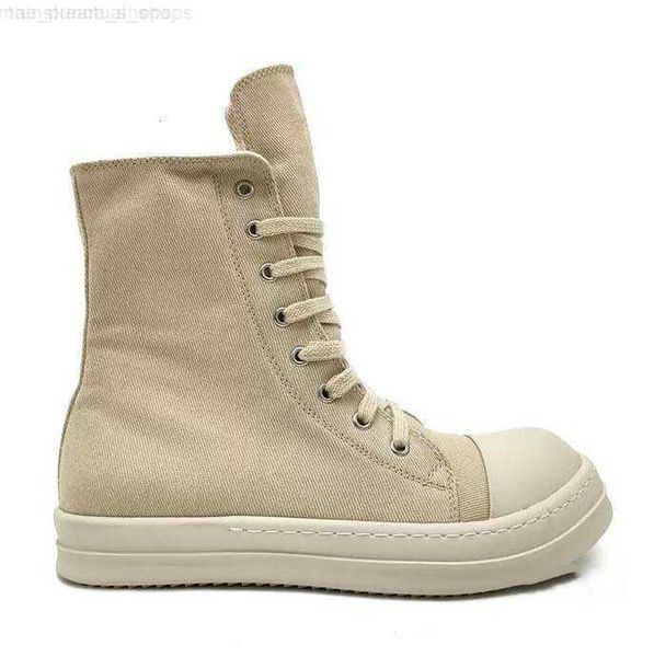

cloth sail boots ro men's high-shoes women's casual black lace-up martin boots