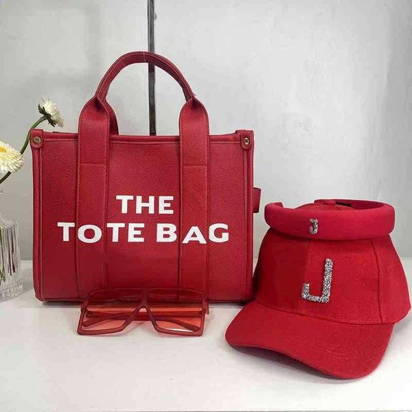 

new evening bags totes marc tote bag leather shoulder bags women letter 4pcs-set luxurys handbag women crossbody shopping bags 220802