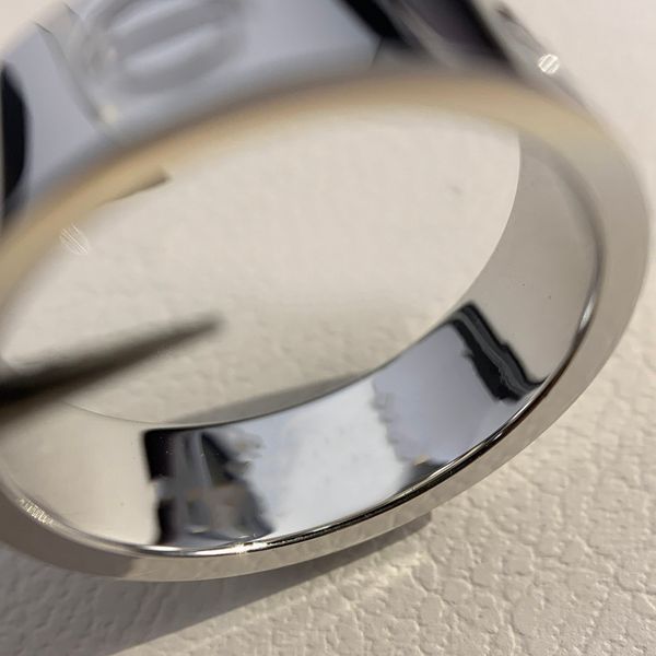 

love ring 5.5mm gold plated 18k t0p quality for woman designer couple ring size 6789 for man highest counter quality luxury jewelry premium, Silver