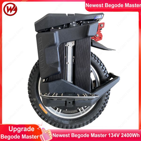 

begode master electric unicycle scooter 134v 2400wh battery 3500w motor balance wheel smart powerful c38 off-road tire master2 version wheel