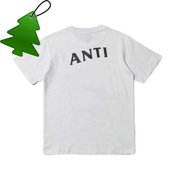 

men's t shirts fashion assc anti social club cross print t-shirt casual couple short1, White;black