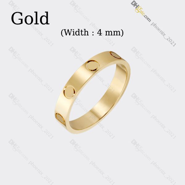 Oro (4mm) -Love anello