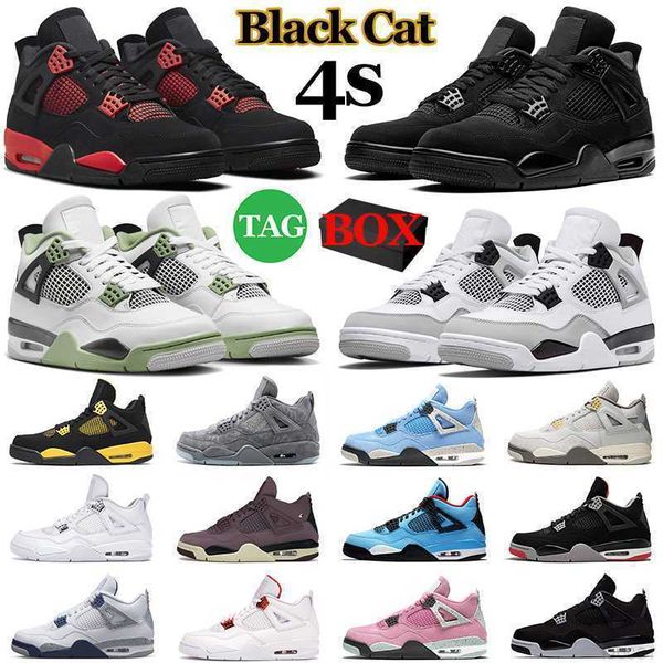 

with box jumpman 4 mens basketball shoes military black cat 4s j4 red thunder cement canvas a ma maniere seafoam men womens trainers sports