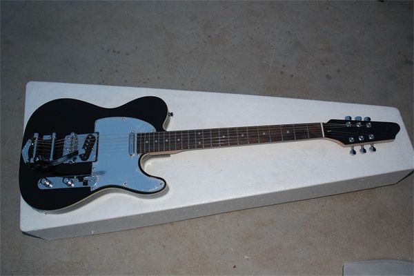 

custom shop john 5 telecaster gloss black electric guitar tele big head basswood body rosewood fingerboard with rocking bar