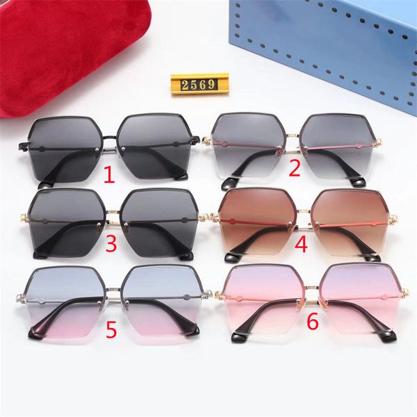 

designer sunglasses for women and mens sunglasses new fashion trend men's and women's sunglasses rimless european sunglasses 2569, White;black