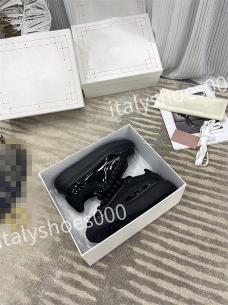 

luxurys quality triple designer shoe tripler sneaker trainer combination crystal bottom men women fashion sneakers size 36-45, Black