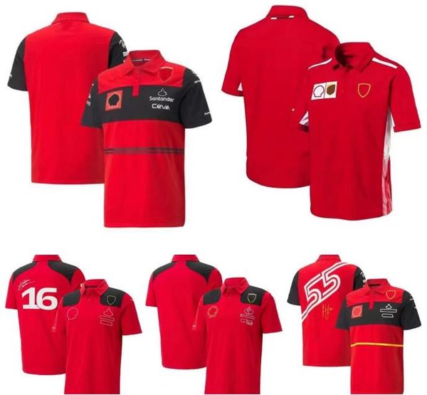 

f1 formula one racing polo suit summer team lapel t-shirt same style customization