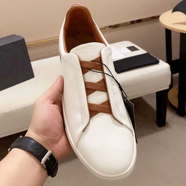 

dress shoes zegnas men's shoes small white shoes board shoes men's luxury shoes 2023 new men's fashion versatile casual shoes, Black