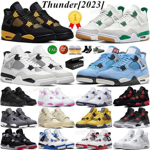 

4 basketball shoes for men women 4s pine green military black cat sail red thunder white oreo cactus jack university blue infrared cool grey